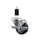 Service Caster 3'' SS Black Poly Swivel 1-3/8'' Expanding Stem Caster with Brake SCC-SSEX20S314-PPUB-BLK-TLB-138 - alternate 1